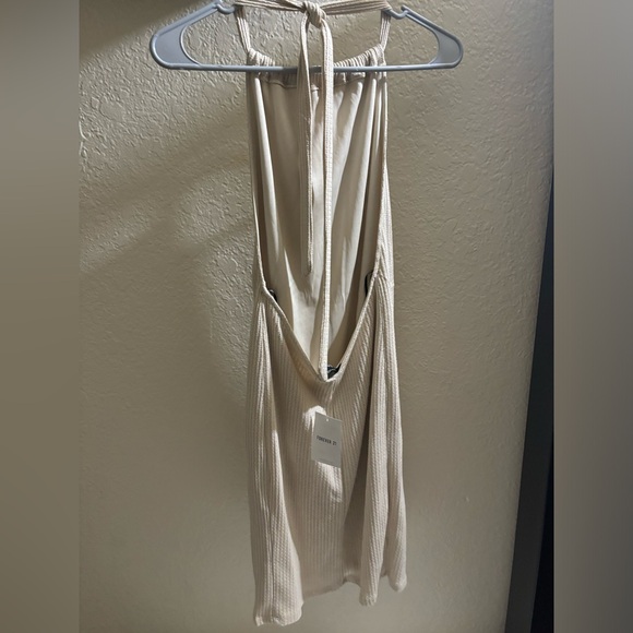 Forever 21 mini halter dress cream size M - Picture 2 of 7